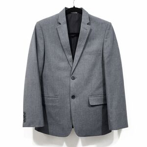 Calvin Klein Light Gray Two-Button Notch Lapel Blazer
